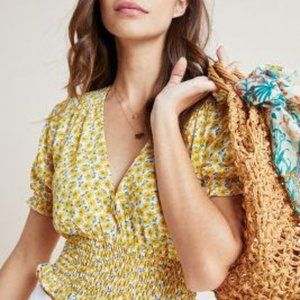 NWT Faithfull the Brand Marguerite Crop Top